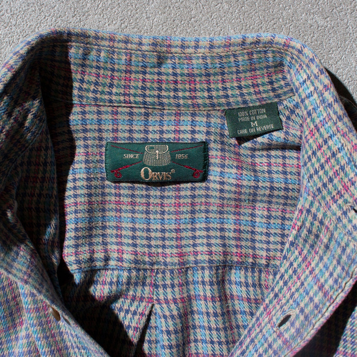 Houndtooth Cotton Flannnel Shirt