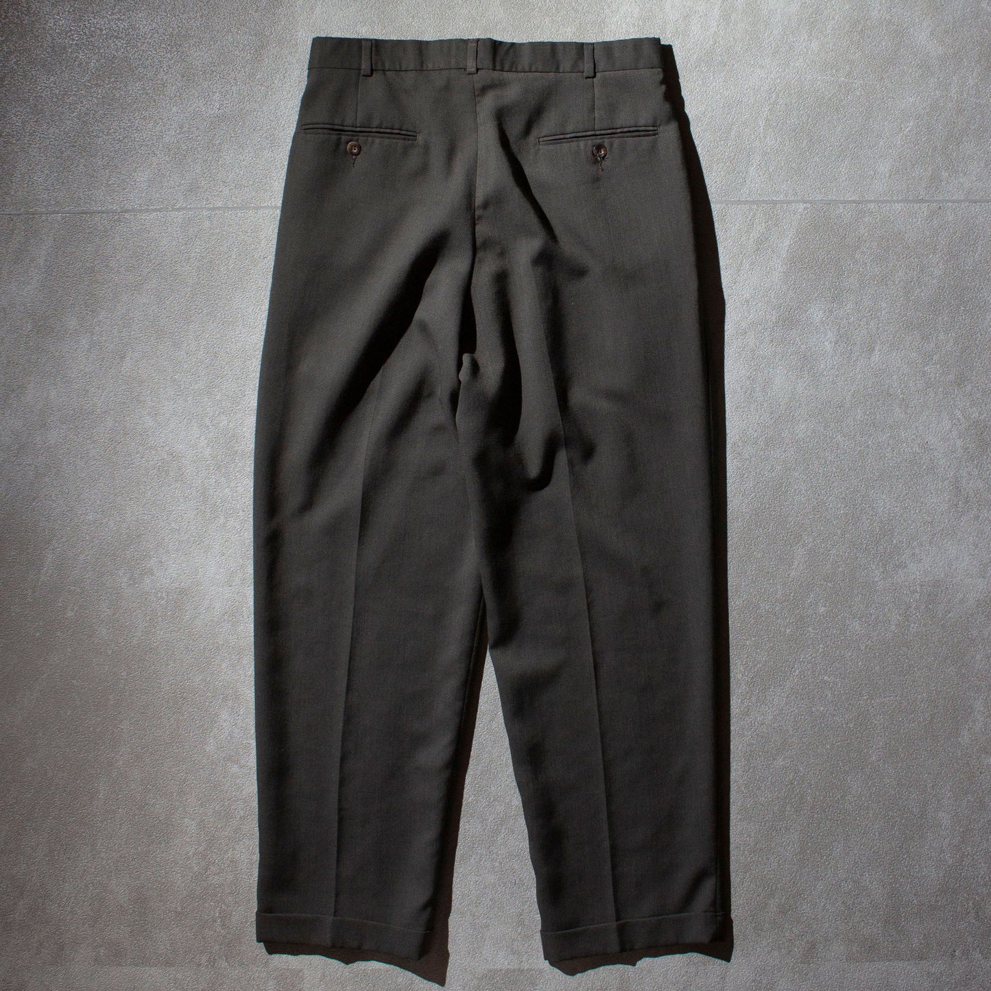 2Tuck Polyester×Wool Slacks【W30×L30】