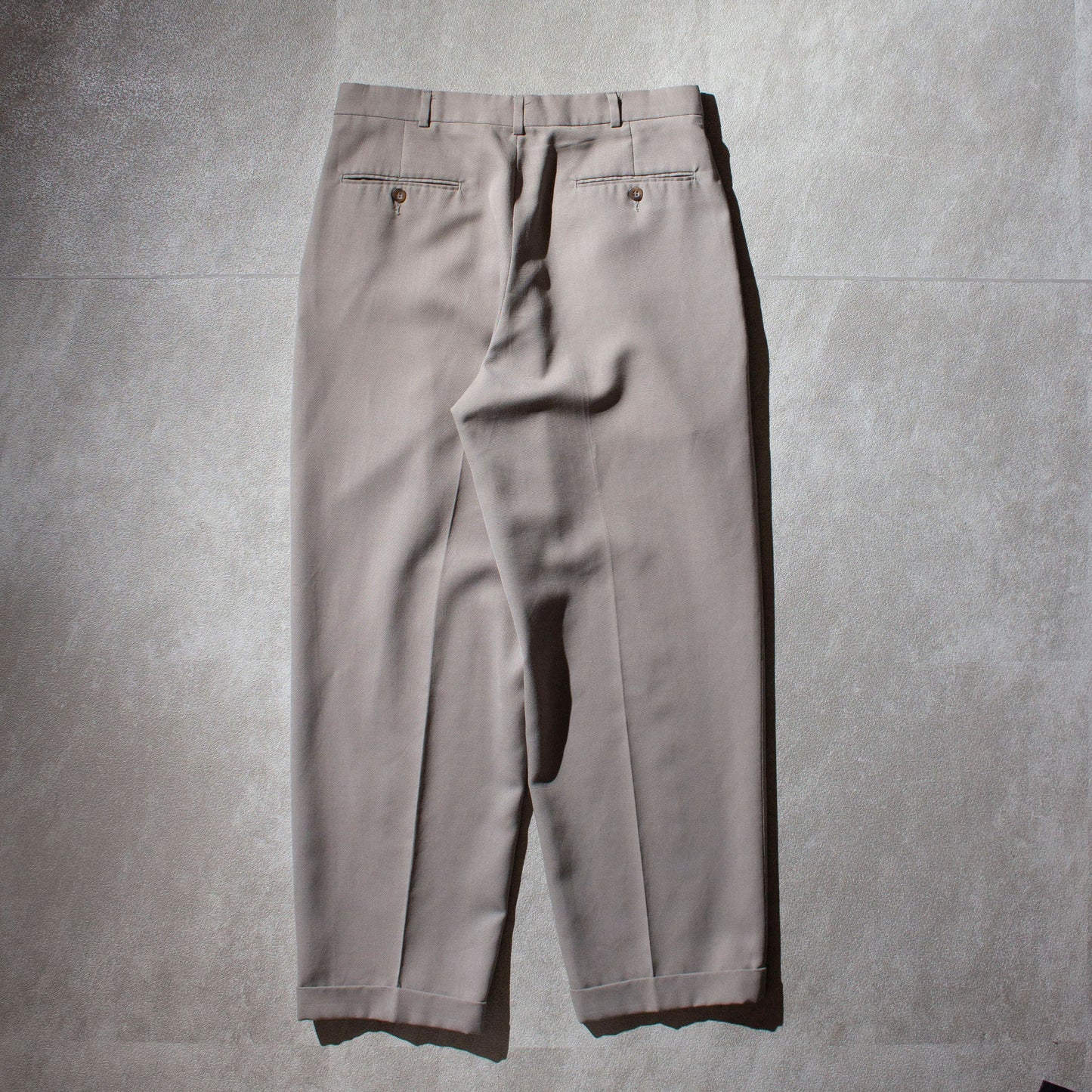 2Tuck Polyester×Wool Slacks【W34×L32】