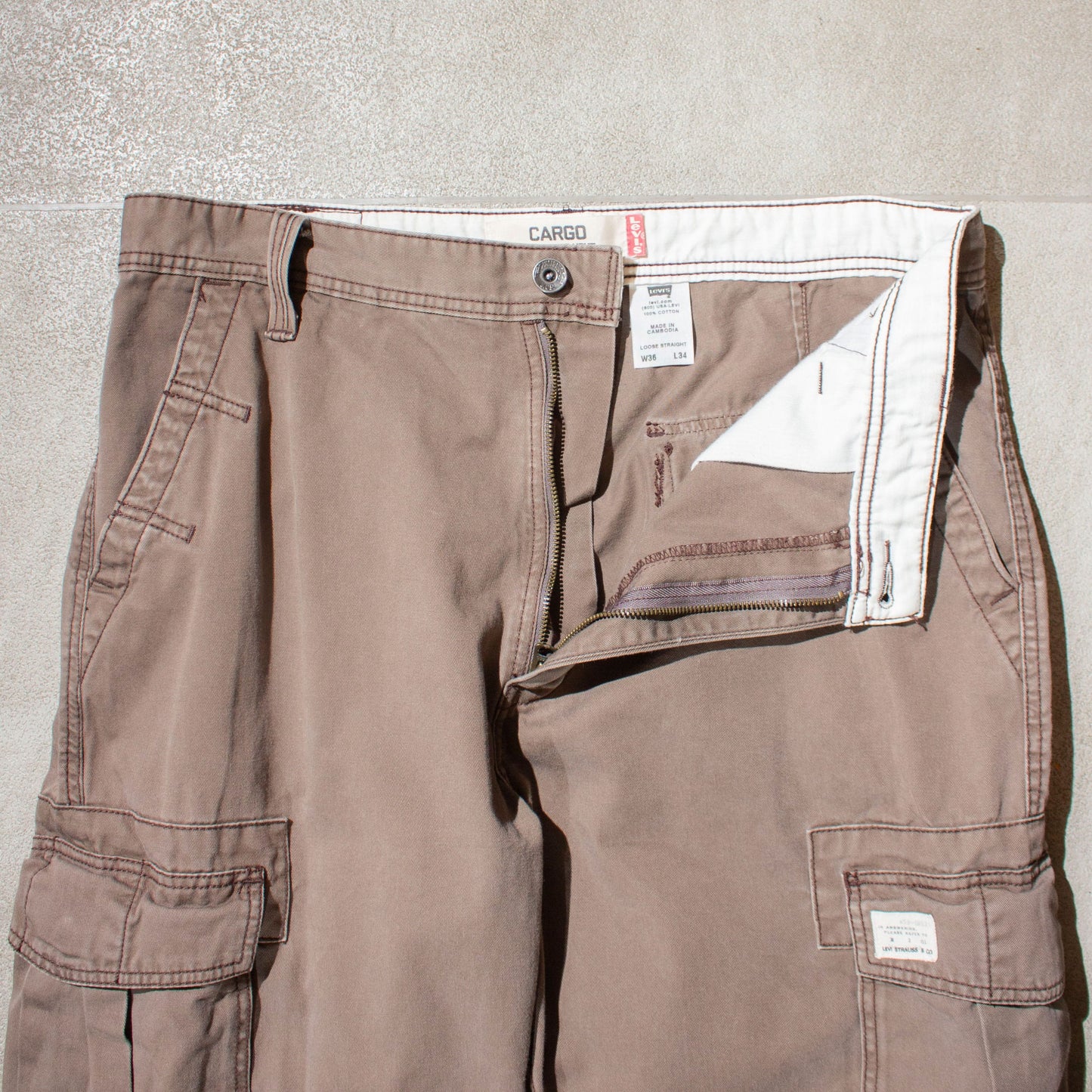 "Loose Straight" 6pocket Cargo Pants【36×30】
