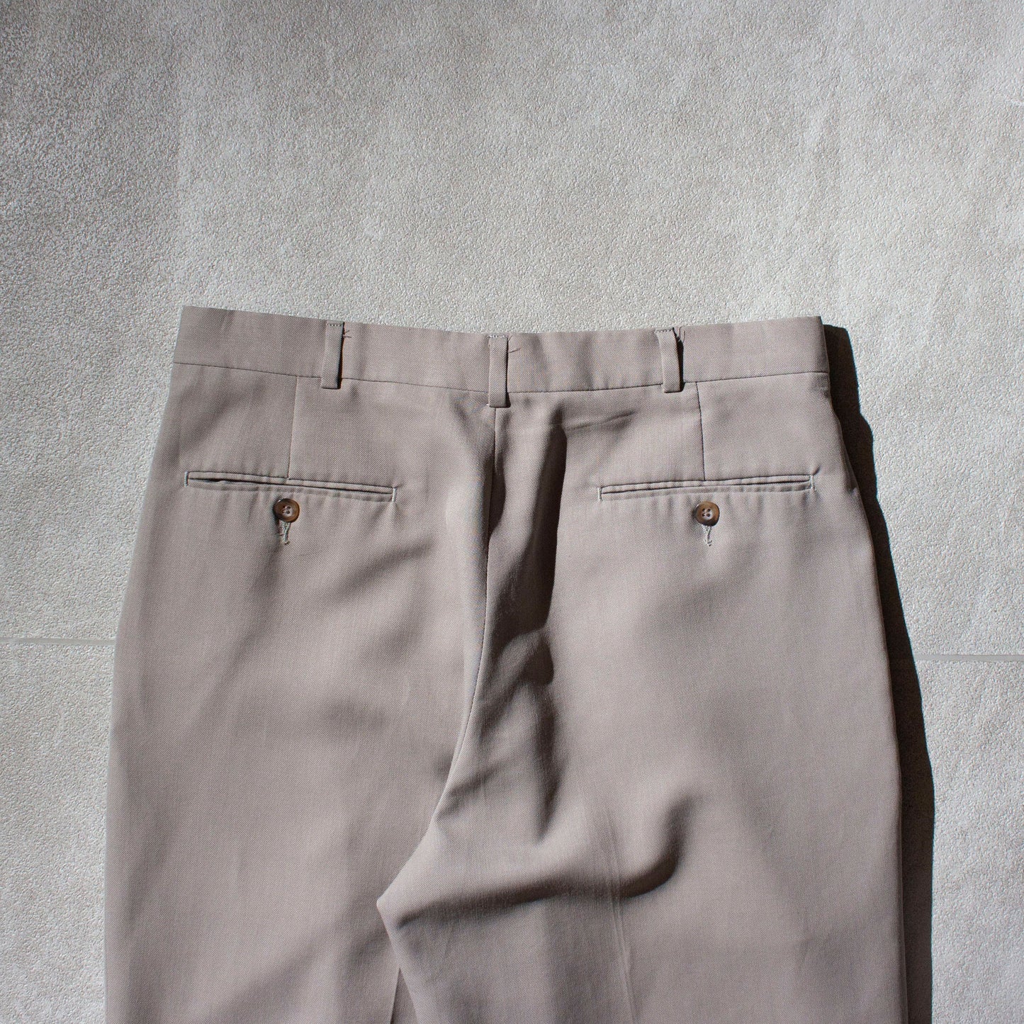 2Tuck Polyester×Wool Slacks【W34×L32】