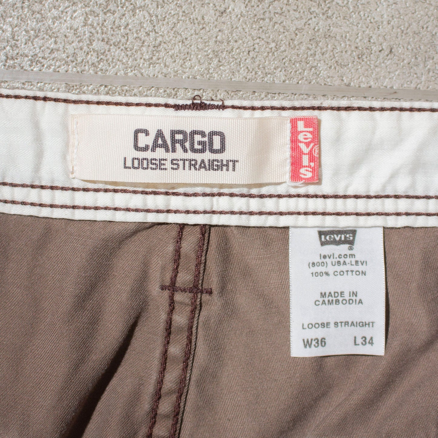 "Loose Straight" 6pocket Cargo Pants【36×30】
