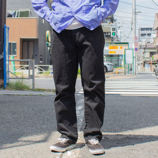 先染め Black Denim Pants
