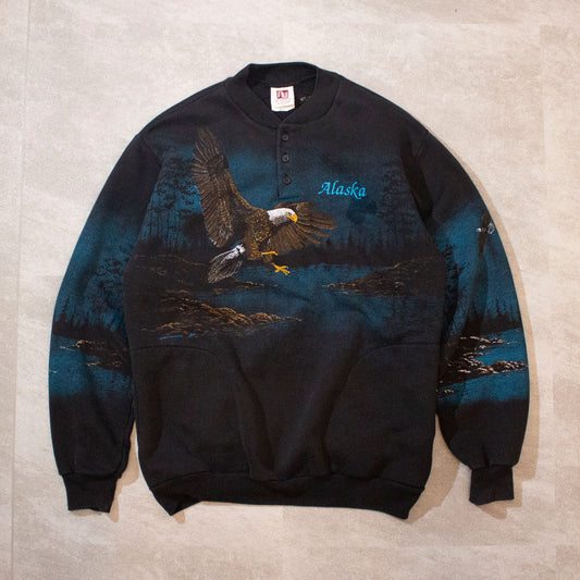 Printed Henlyneck Sweat Made in U.S.A.