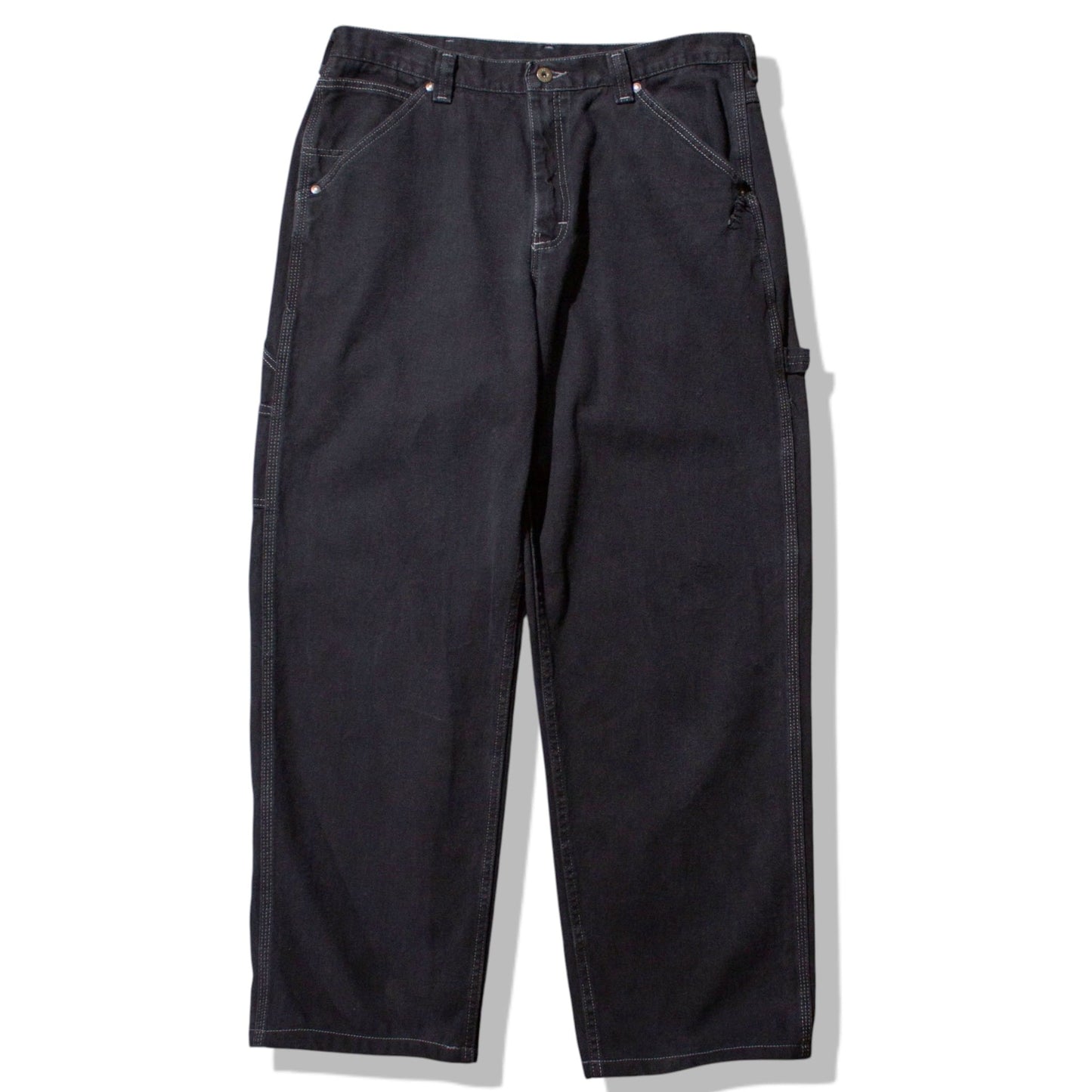 Black Denim Work Painter Pants /【35×31】