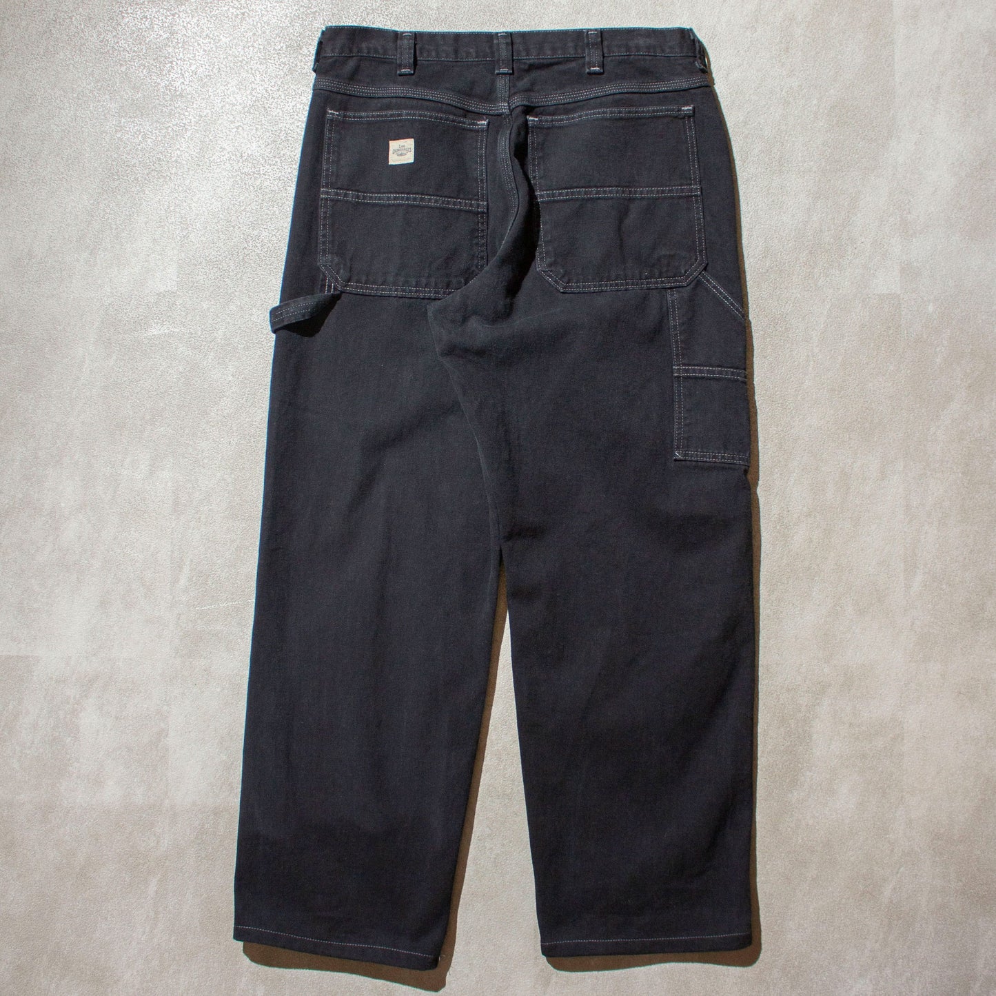 Black Denim Work Painter Pants /【35×31】