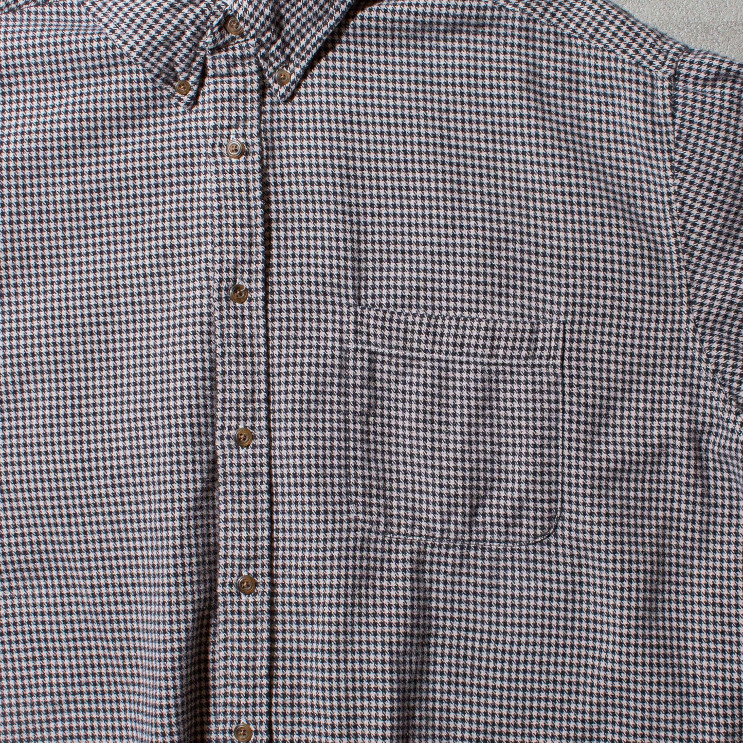 Cotton Flannel Houndtooth Shirt