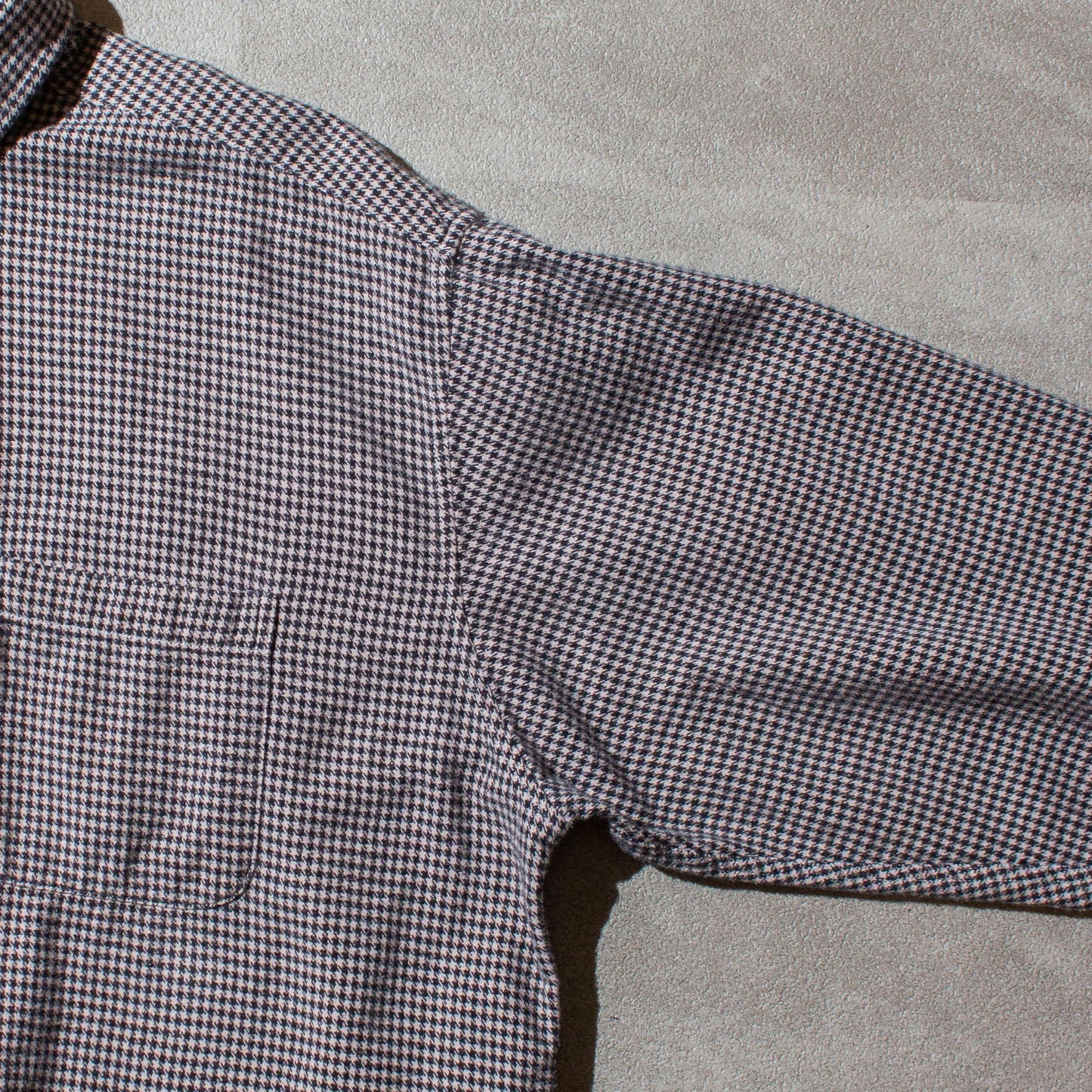 Cotton Flannel Houndtooth Shirt