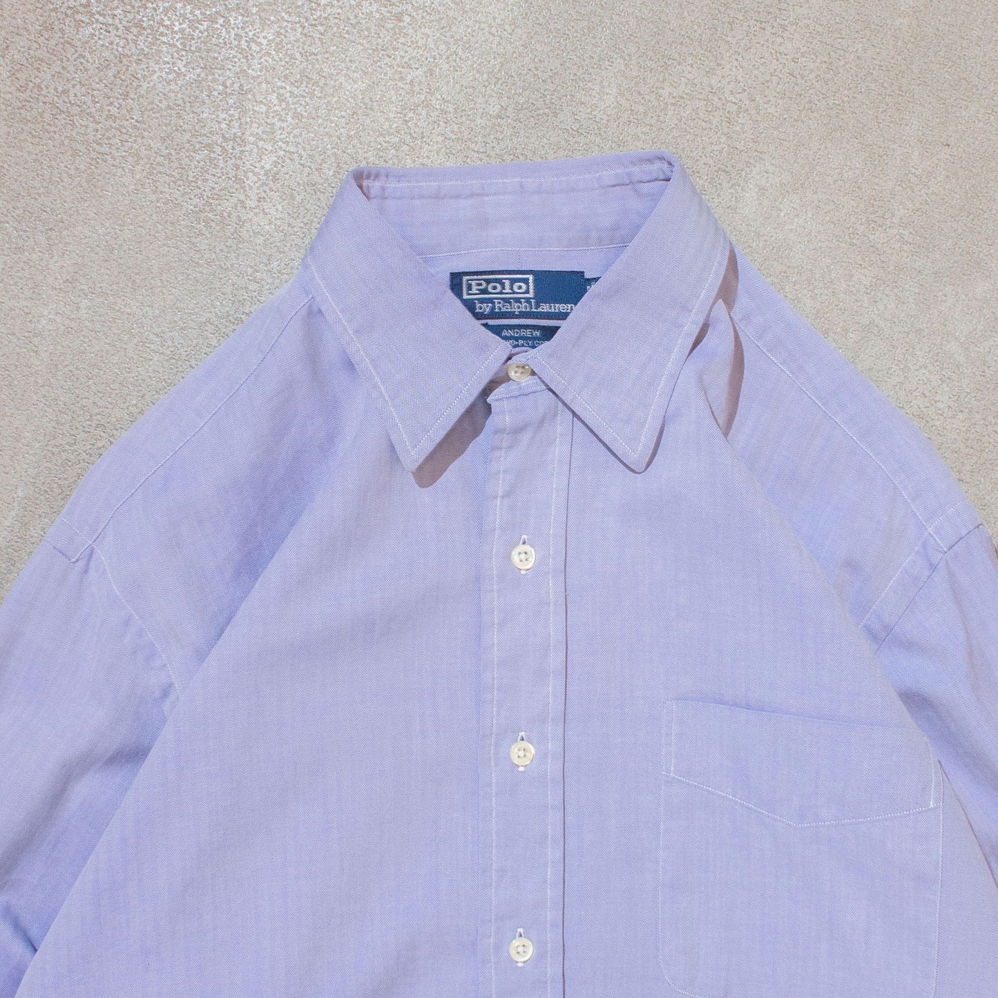 "Andrew" Herringbone Shirt【16 1/2】