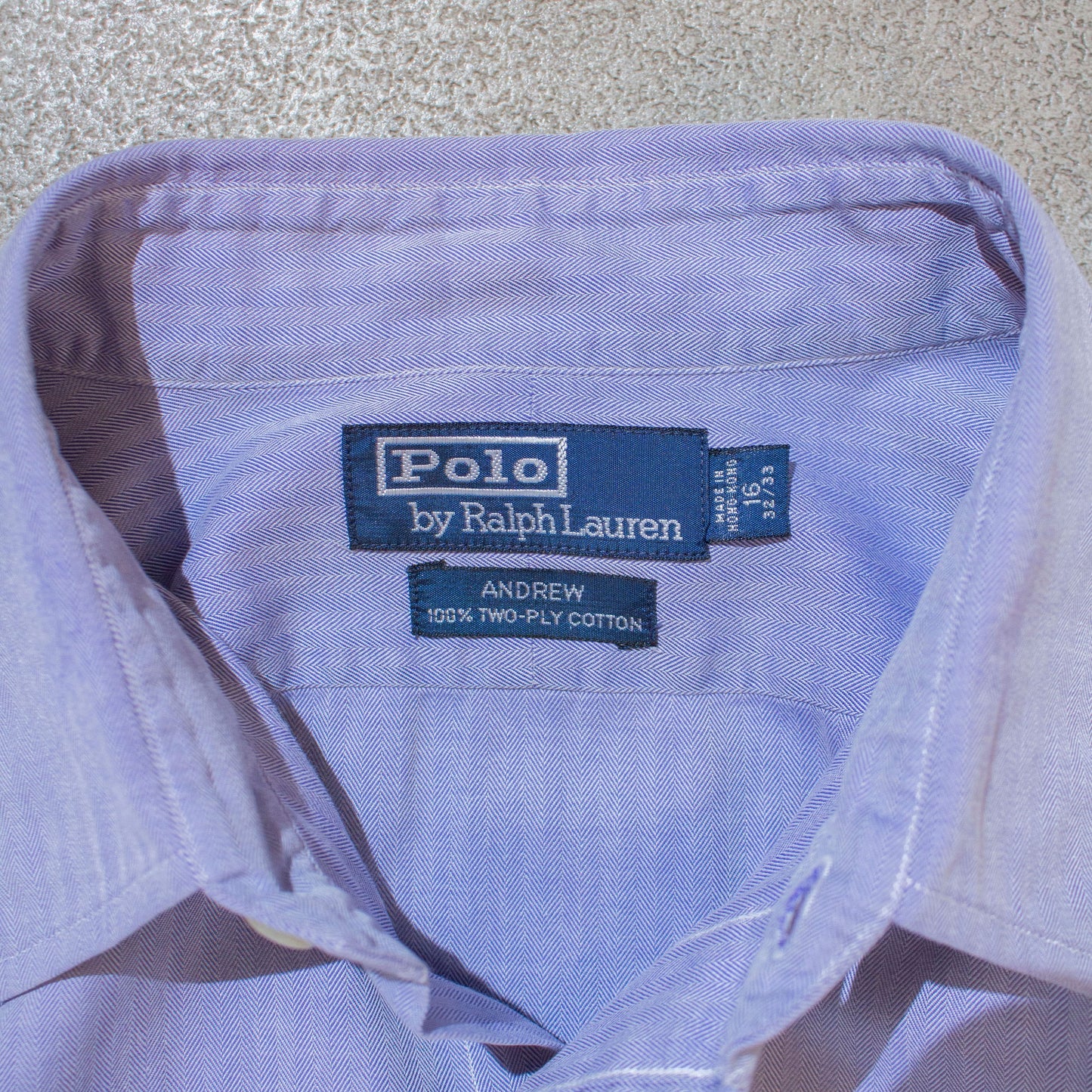 "Andrew" Herringbone Shirt【16 1/2】