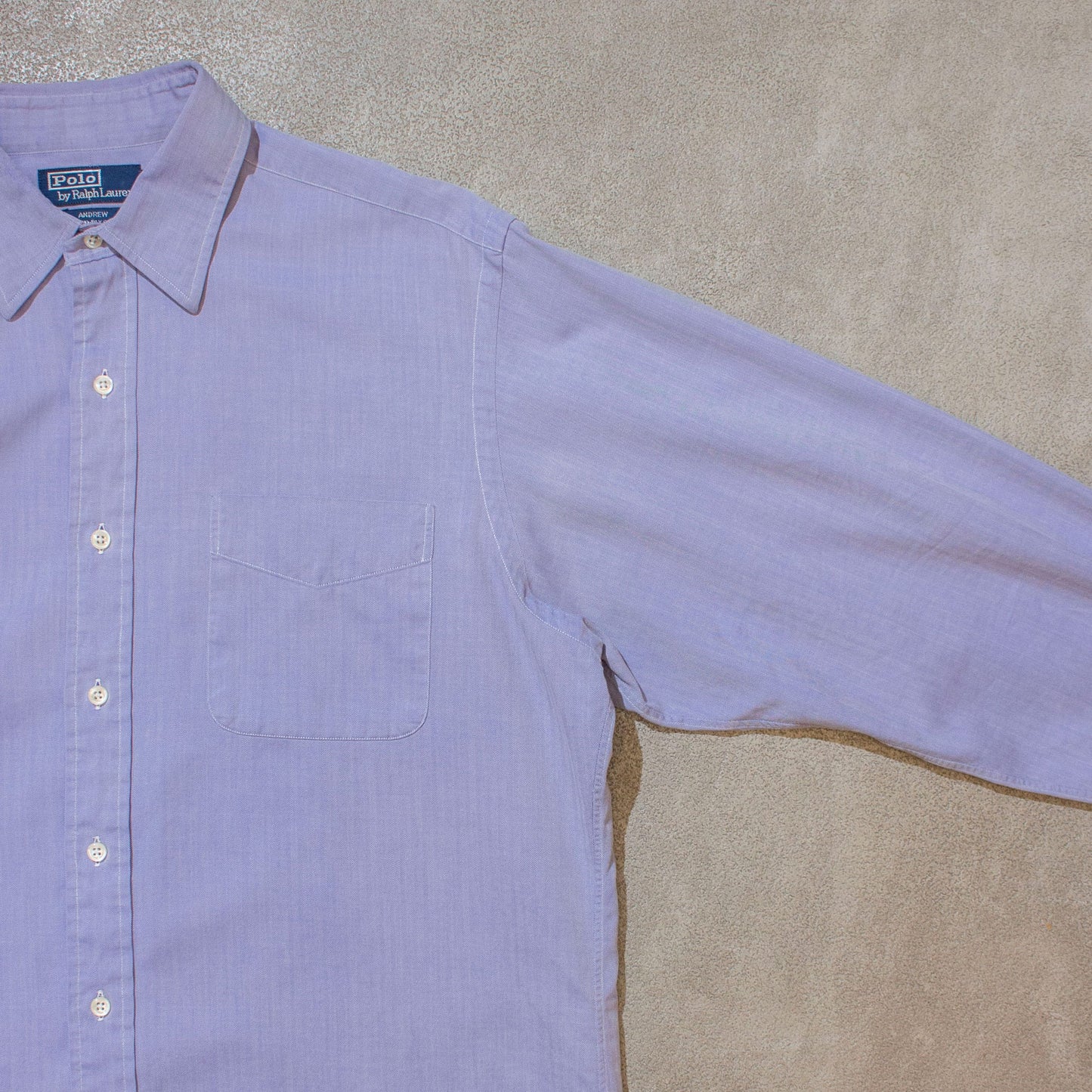 "Andrew" Herringbone Shirt【16 1/2】