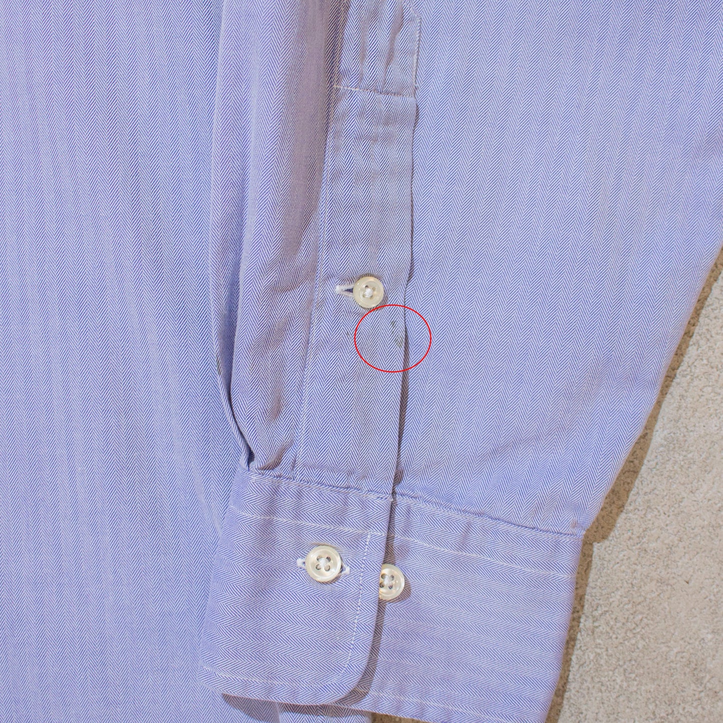 "Andrew" Herringbone Shirt【16 1/2】