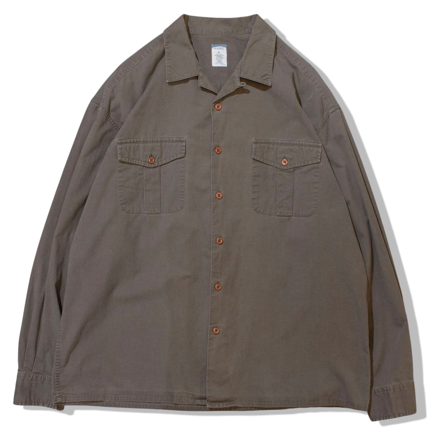 Open Collar Cotton Shirt【XL】
