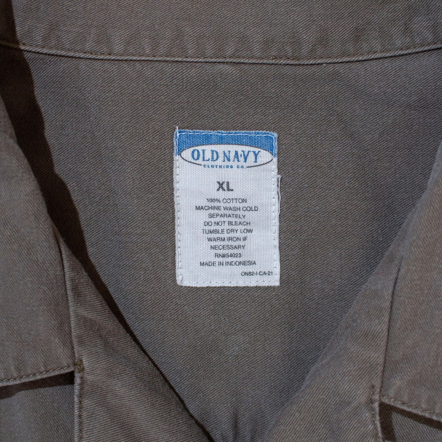 Open Collar Cotton Shirt【XL】