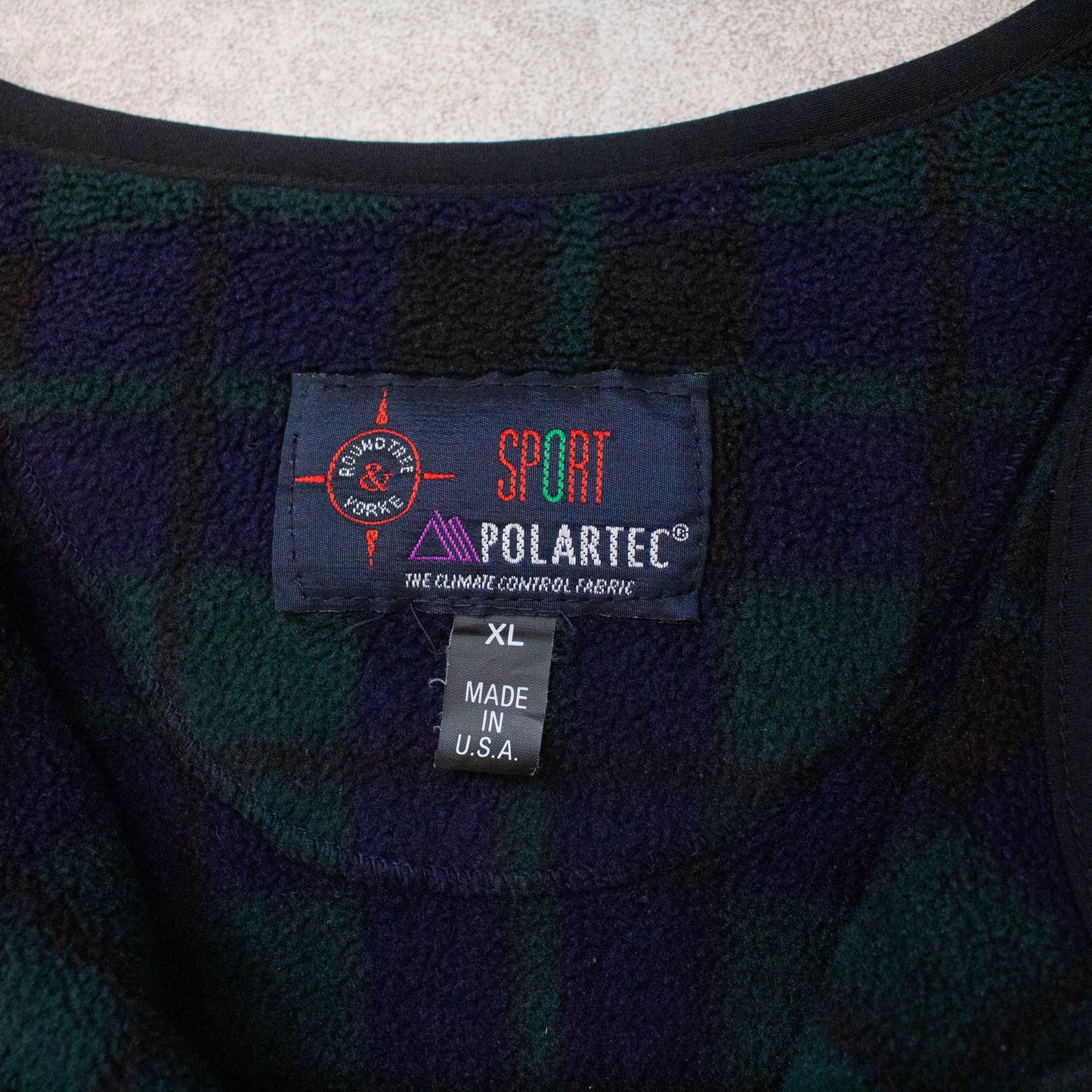 PORLATEC Fleece Vest BLACK WATCH Made in U.S.A.