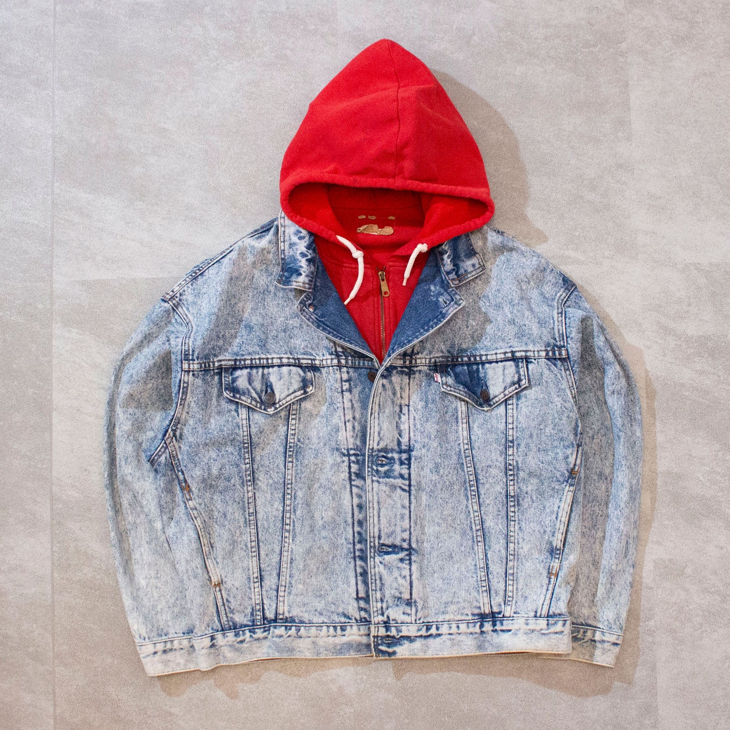 Hooded Docking Denim Jacket