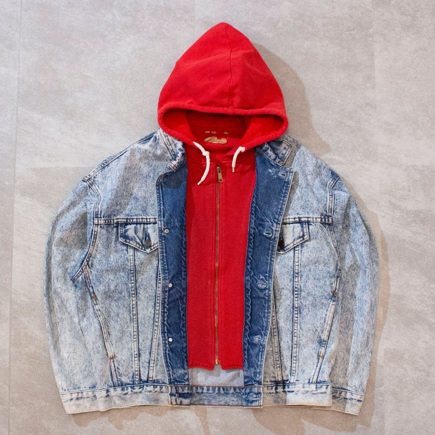 Hooded Docking Denim Jacket