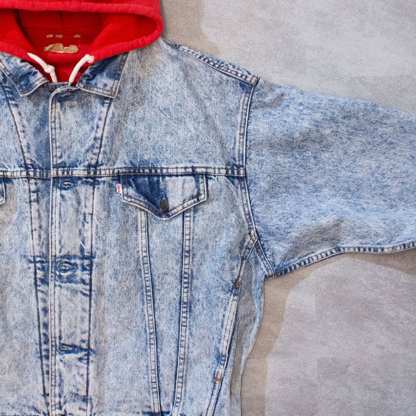 Hooded Docking Denim Jacket