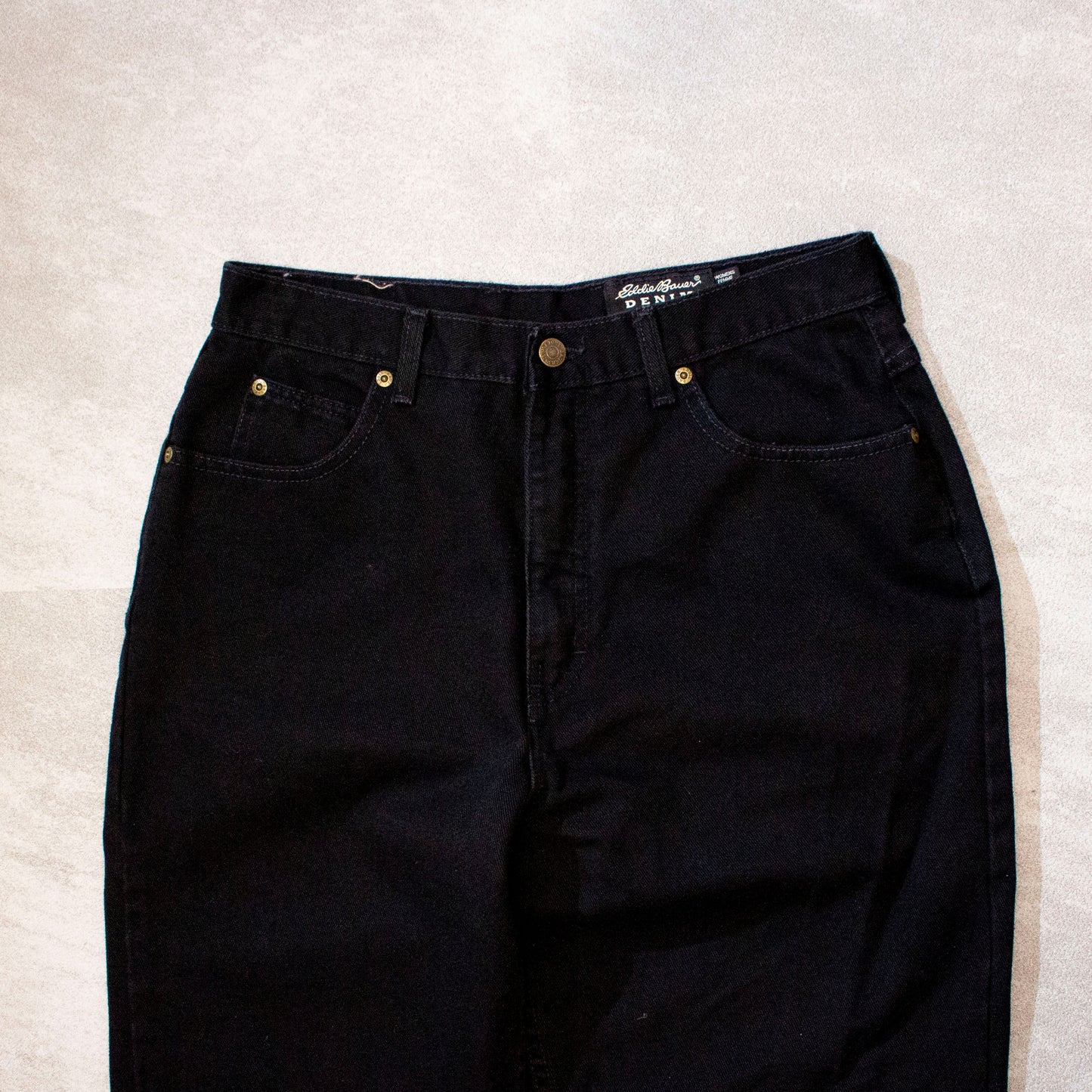 Wide Tapered Black Denim Pants Made in U.S.A.