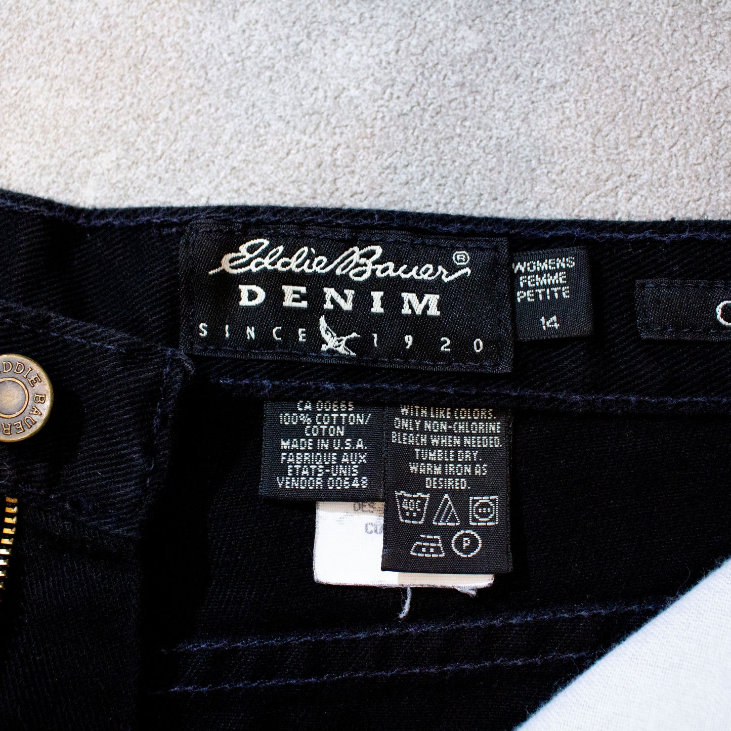 Wide Tapered Black Denim Pants Made in U.S.A.