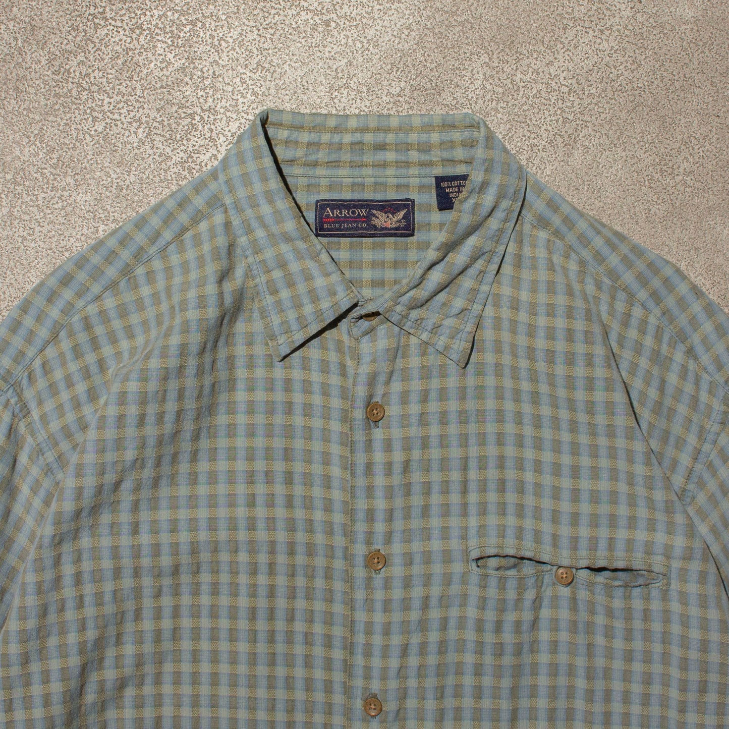 S/S Cotton Check Shirt【XL】