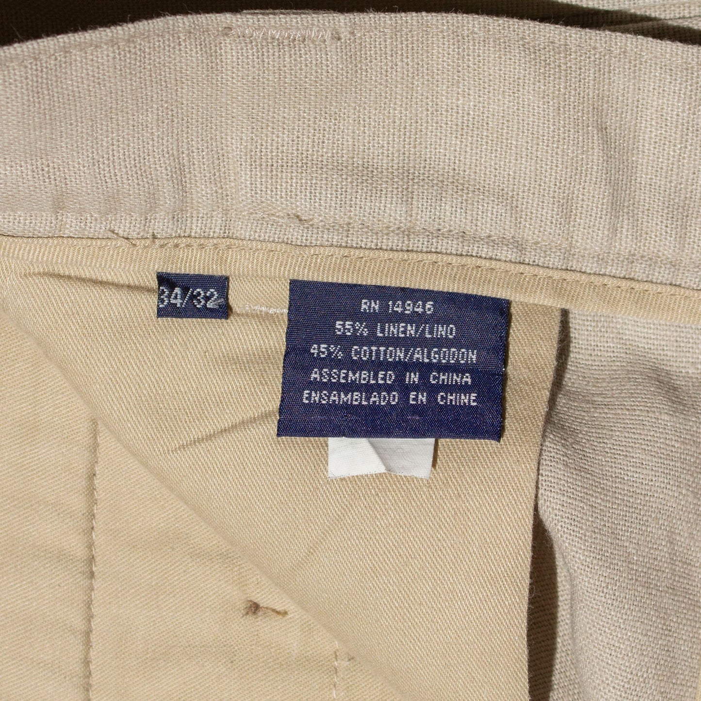 2tuck Cotton Linen Slacks【W34×L30】