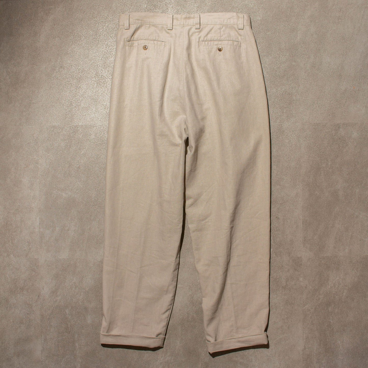 2tuck Cotton Linen Slacks【W34×L30】