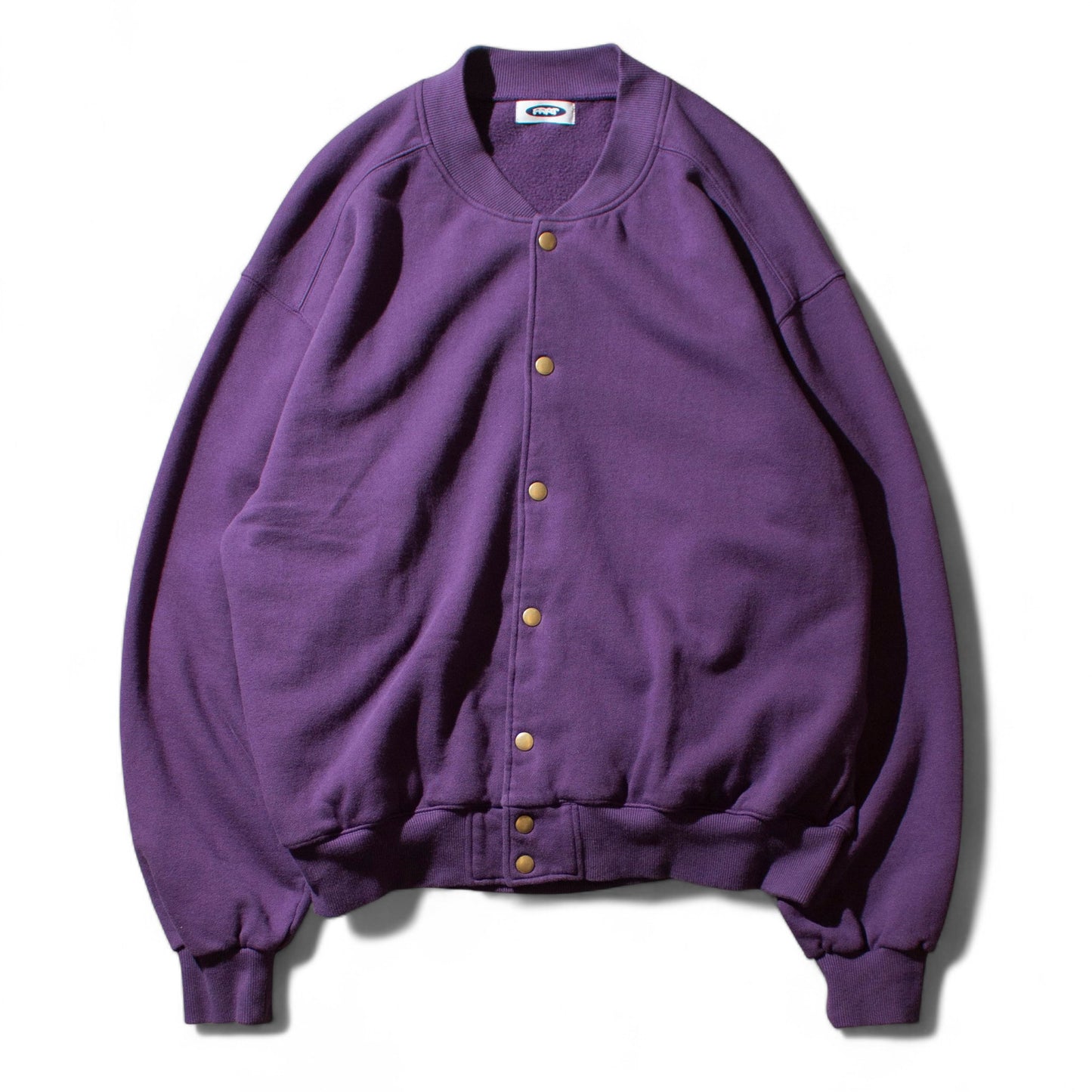 Sweat Snap Cardigan / Purple