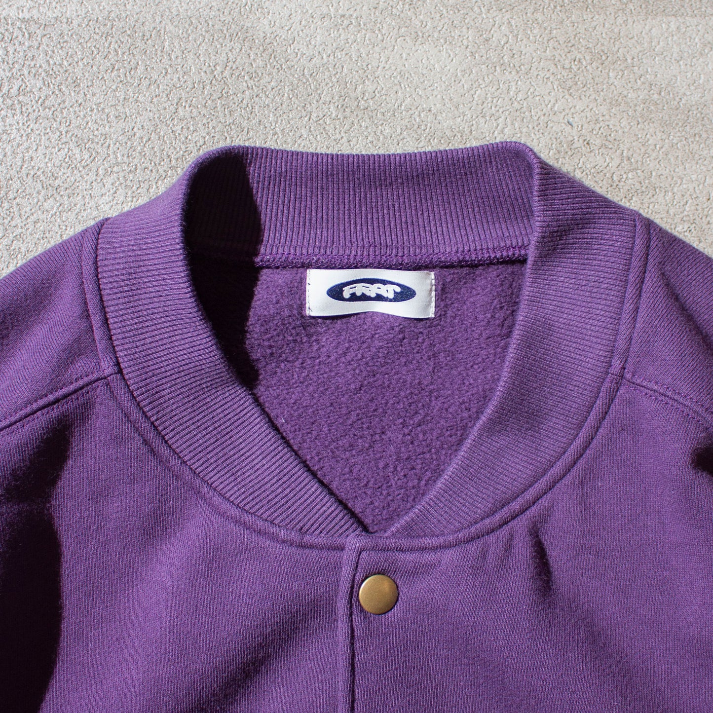 Sweat Snap Cardigan / Purple