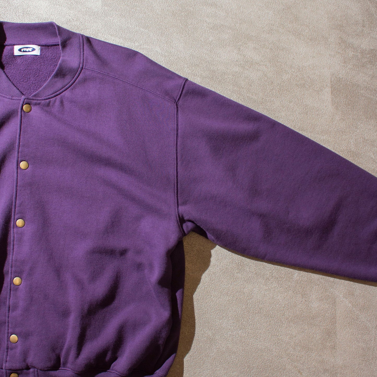 Sweat Snap Cardigan / Purple