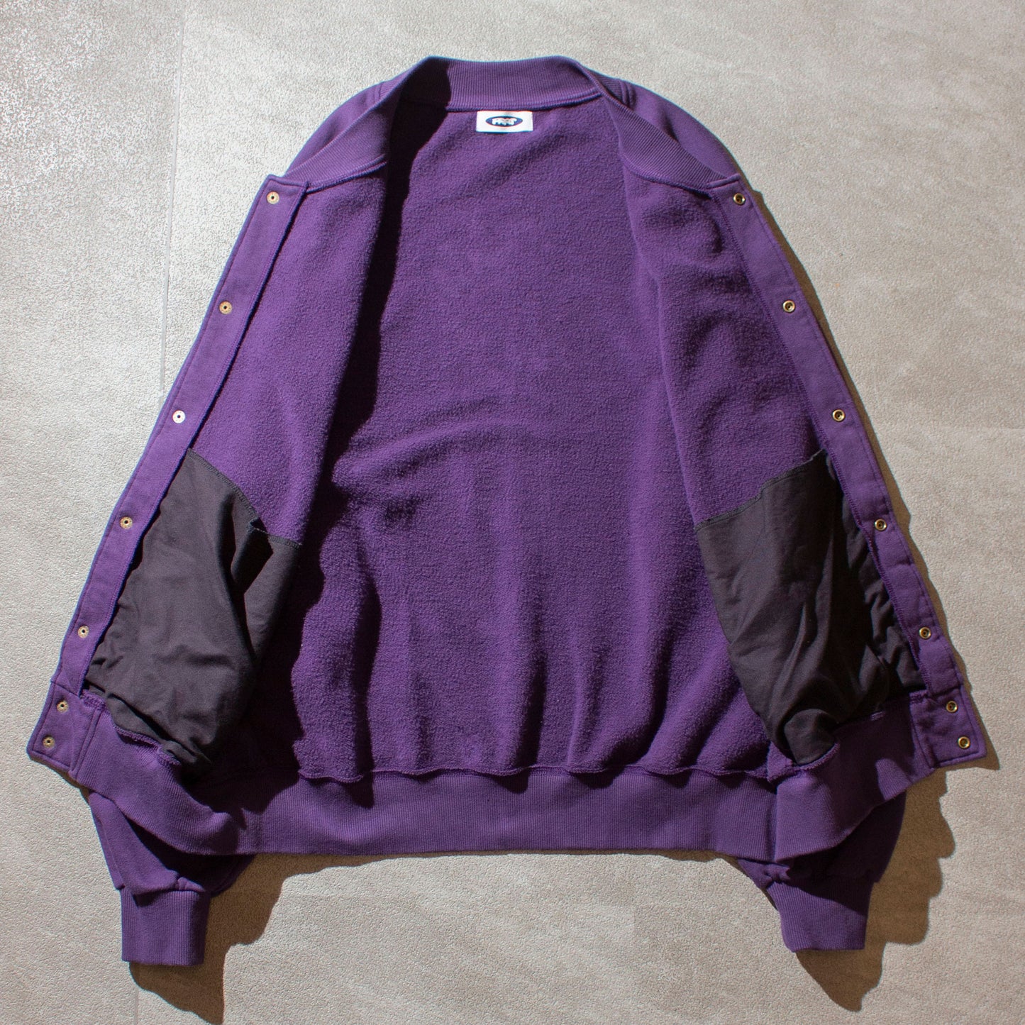 Sweat Snap Cardigan / Purple