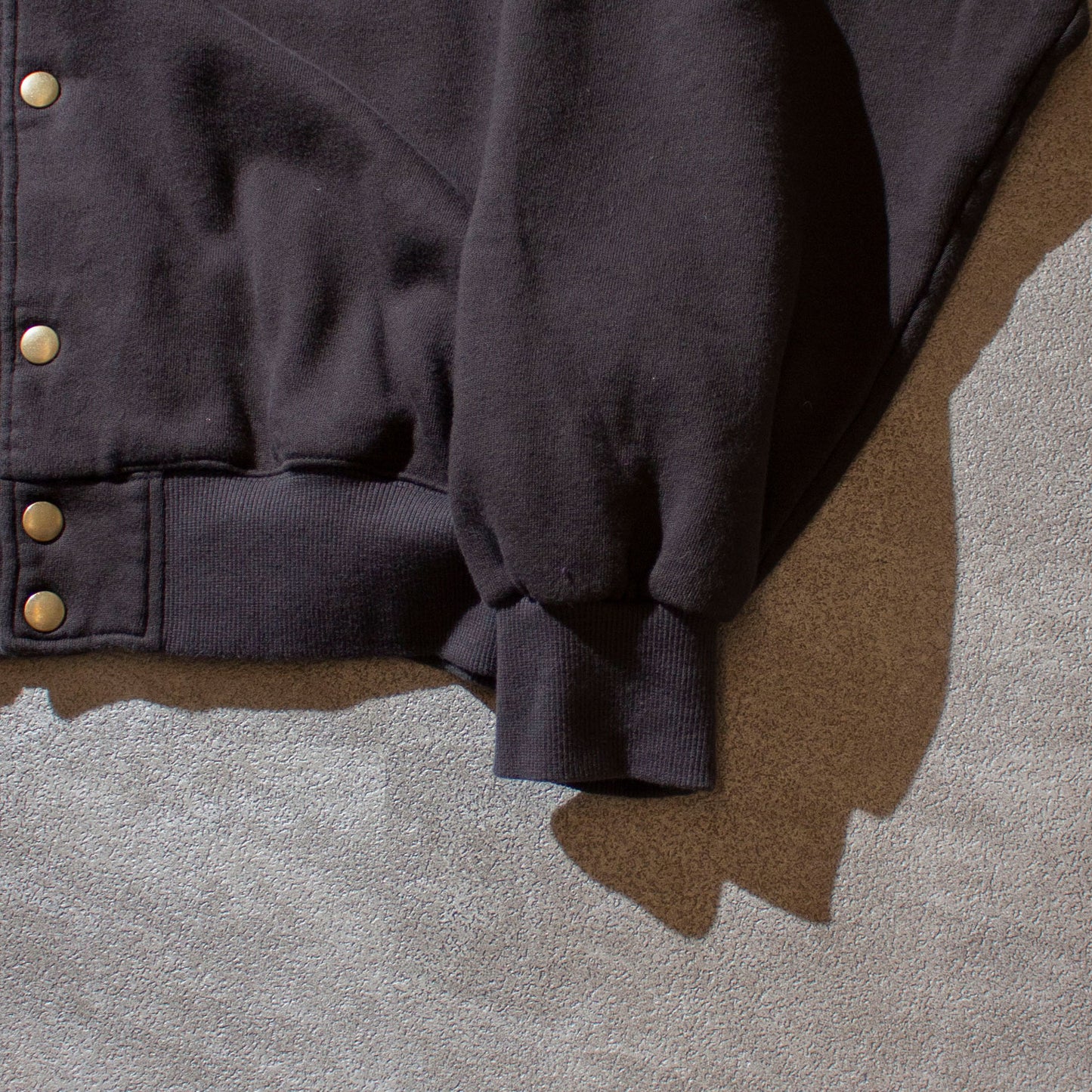 Sweat Snap Cardigan / Black