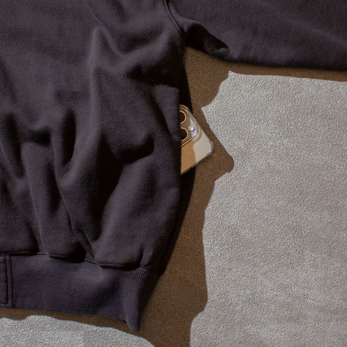 Sweat Snap Cardigan / Black
