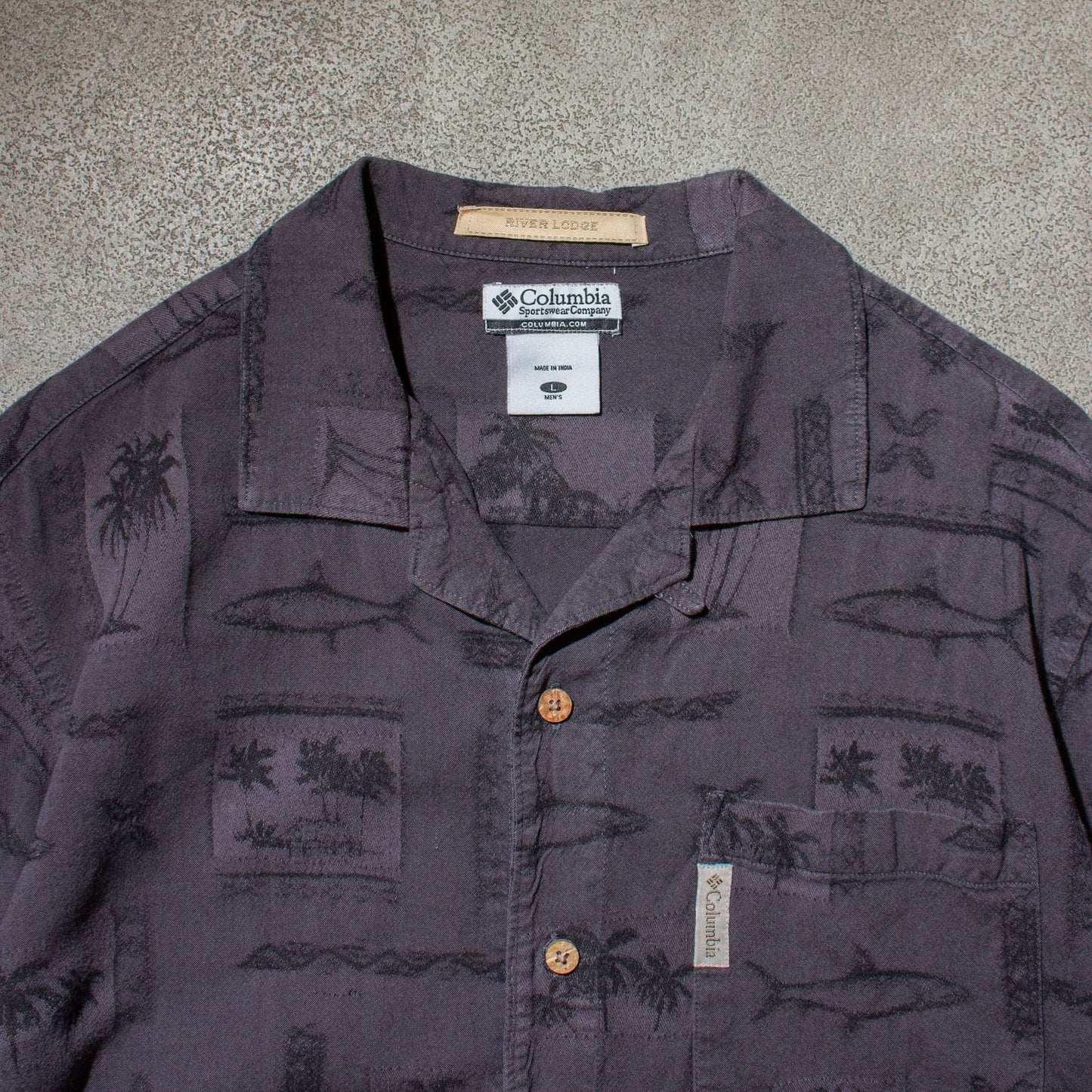 S/S Fish Open Collar Shirt【L】