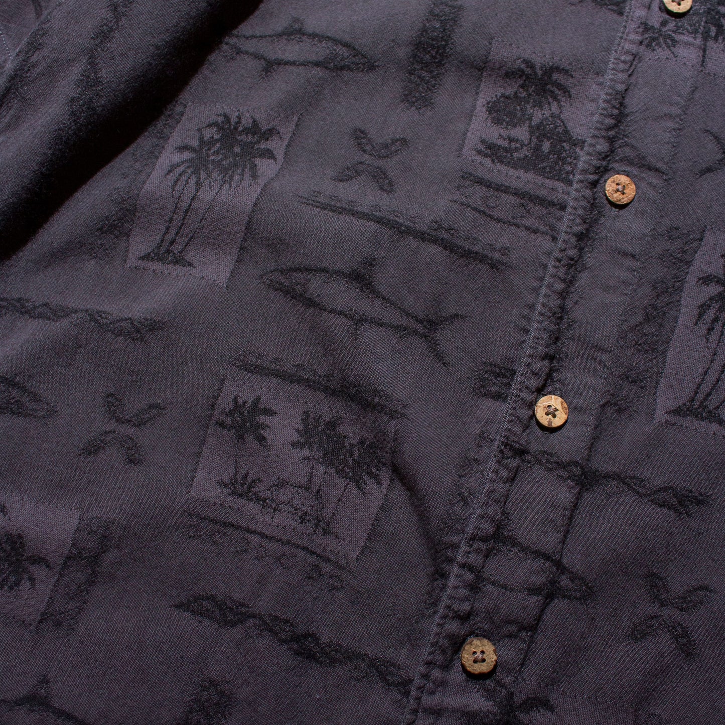 S/S Fish Open Collar Shirt【L】