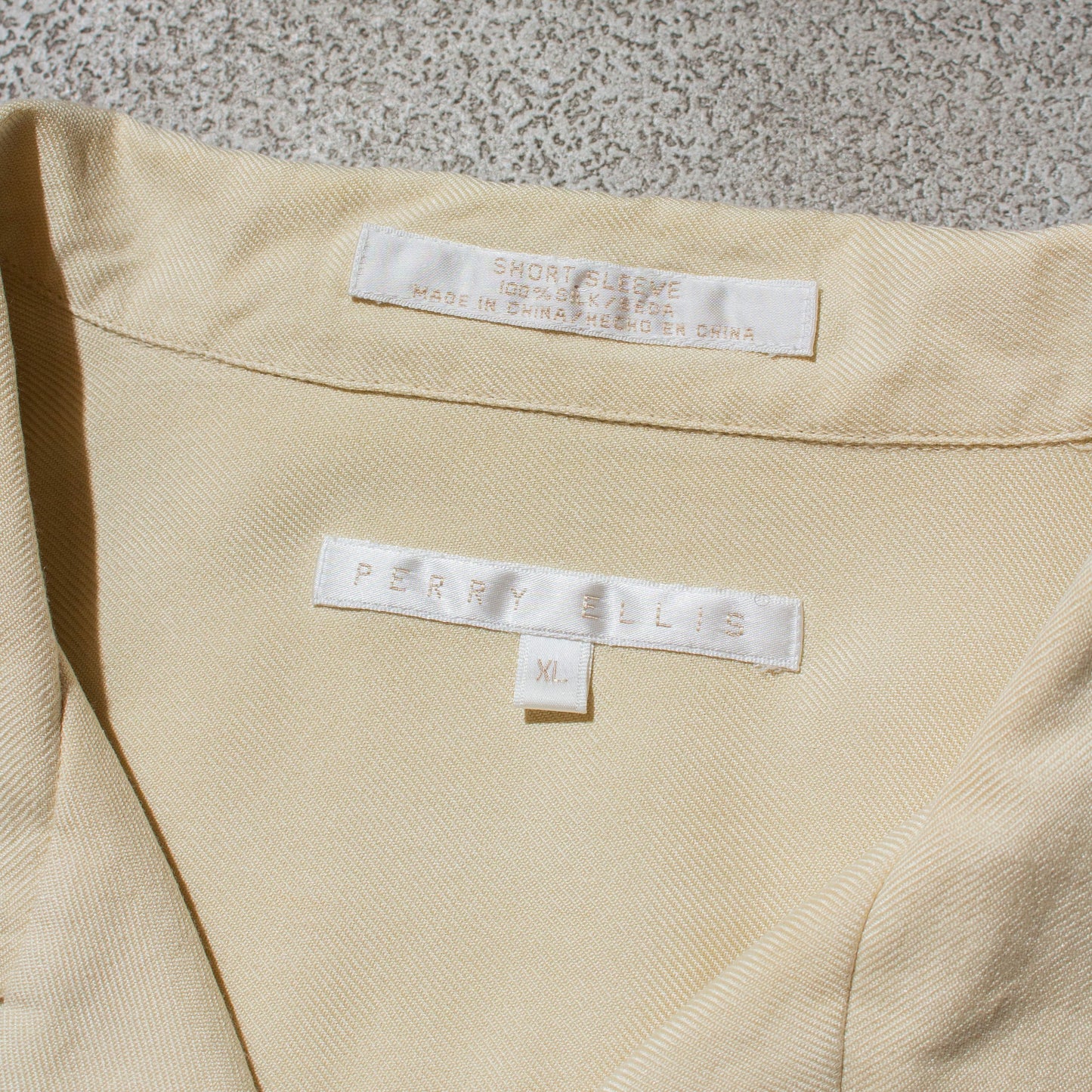 S/S Open Collar Silk Shirt【XL】