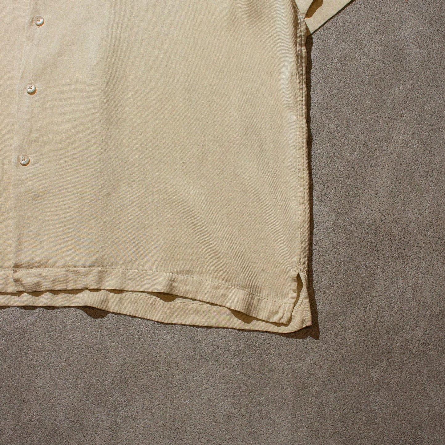 S/S Open Collar Silk Shirt【XL】