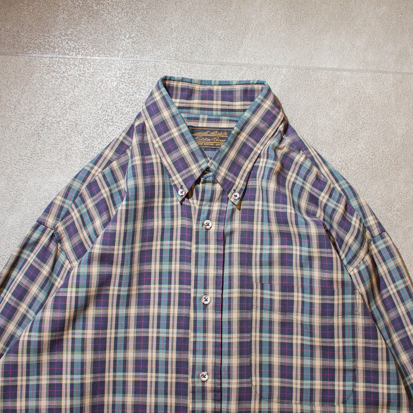 Cotton Check B.D Shirt【About XL】