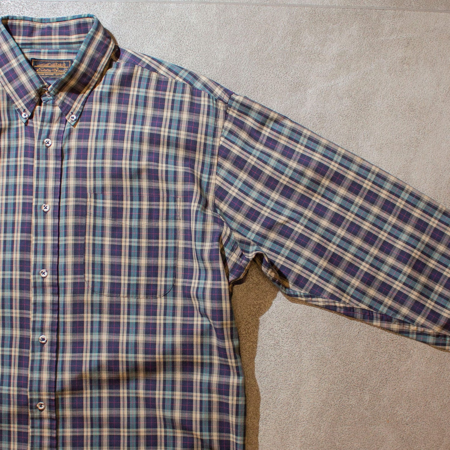 Cotton Check B.D Shirt【About XL】