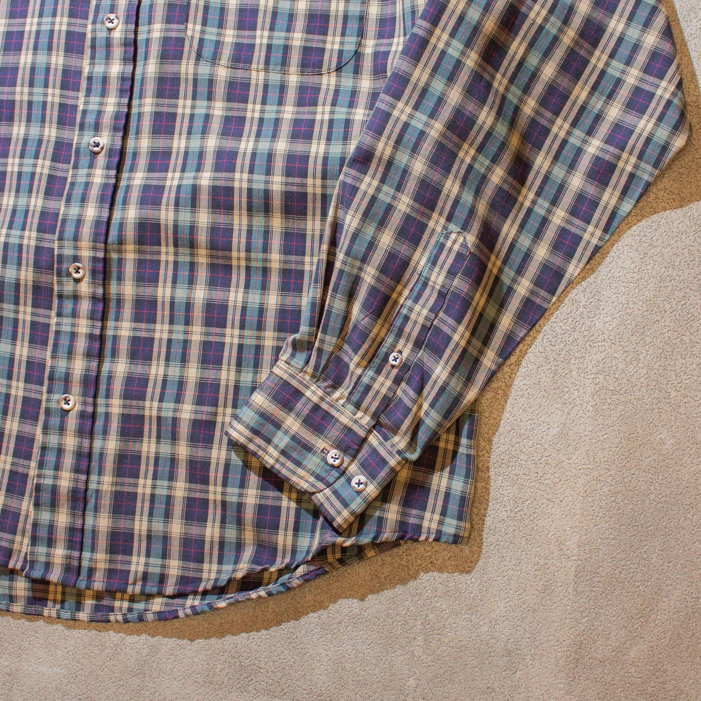 Cotton Check B.D Shirt【About XL】