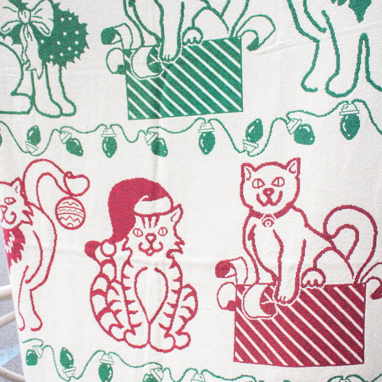 Cotton Christmas Cat Blanket