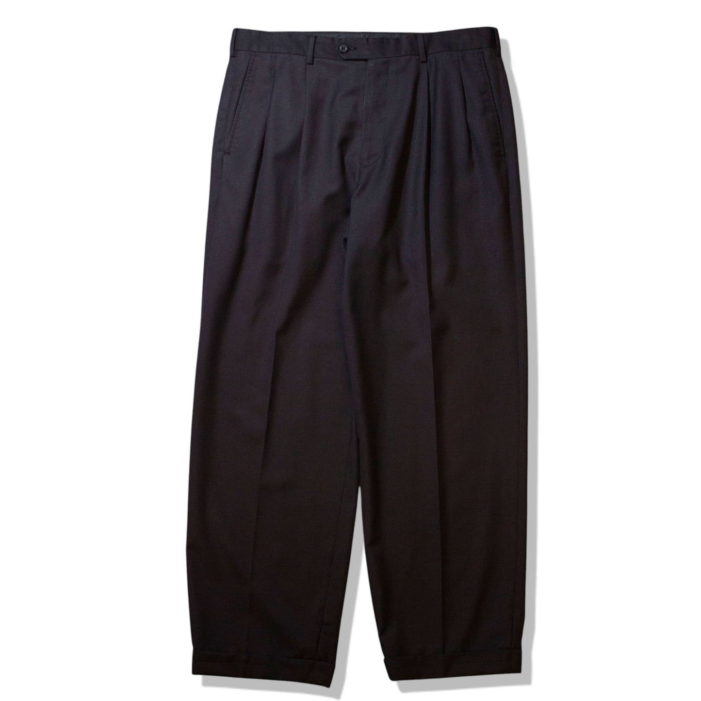 2tuck Wide Tapered Slacks【34×29】