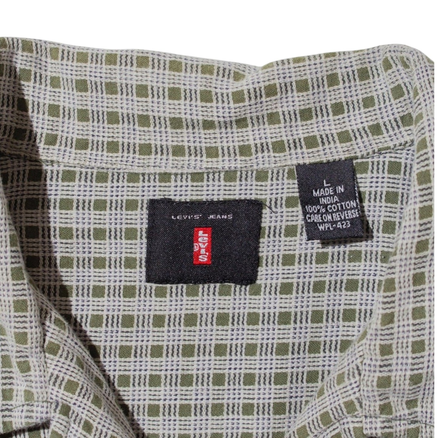 Check Open Collar Shirt【L】