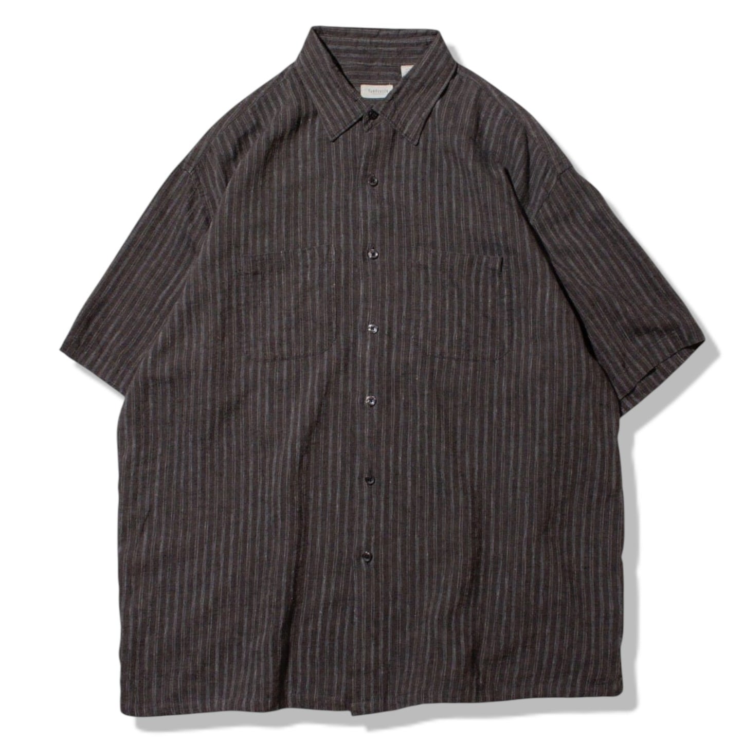 S/S Linen×Rayon Stripe Shirt【XL】