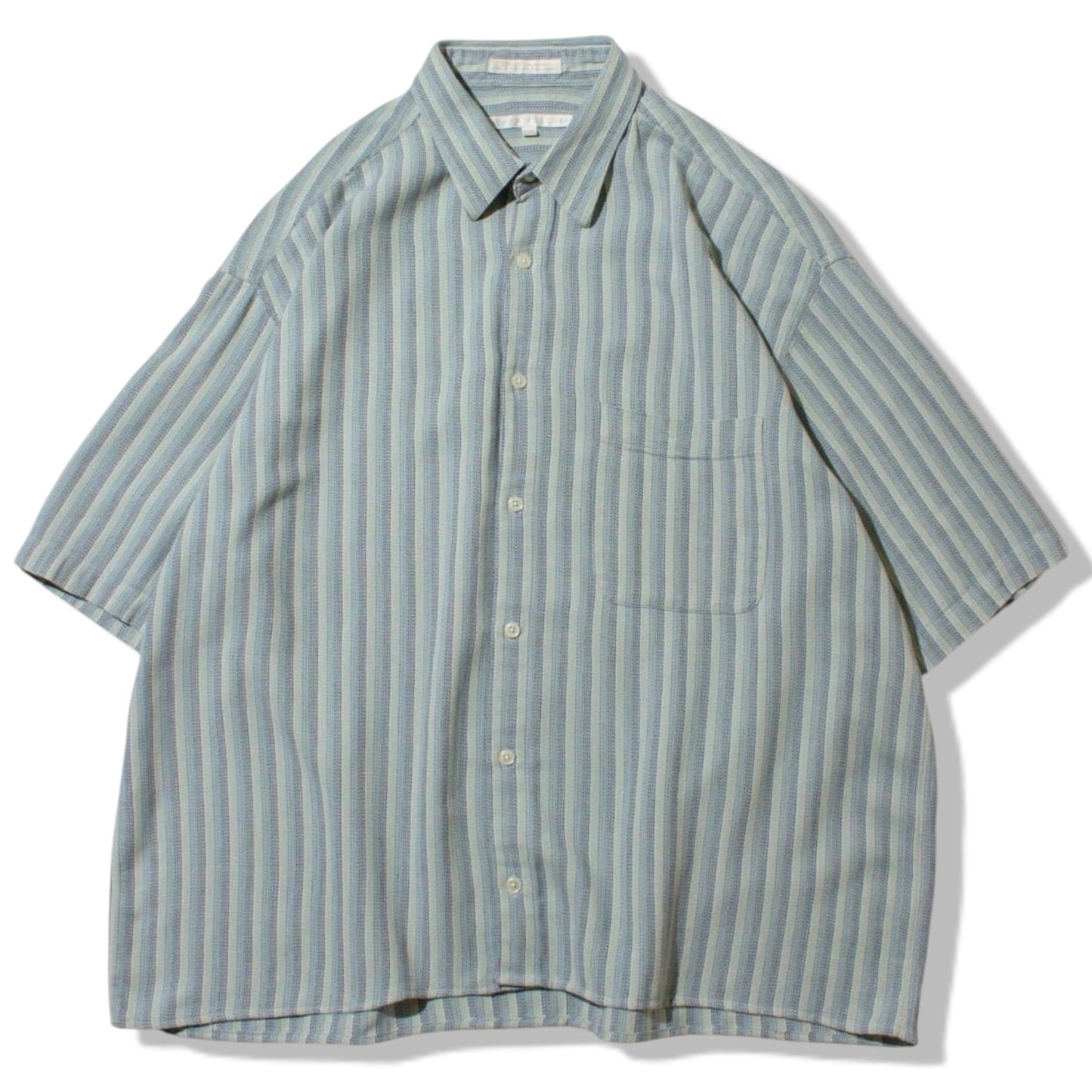 S/S Stripe Cotton Shirt【XL】