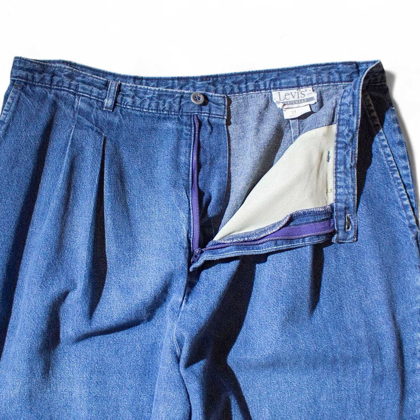 2tuck Denim Slacks Made in U.S.A.【W34×L30】