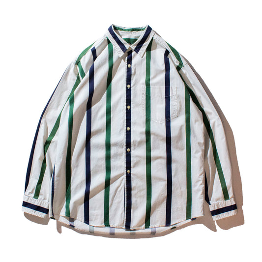 Cotton Poplin L/S Stripe Shirt