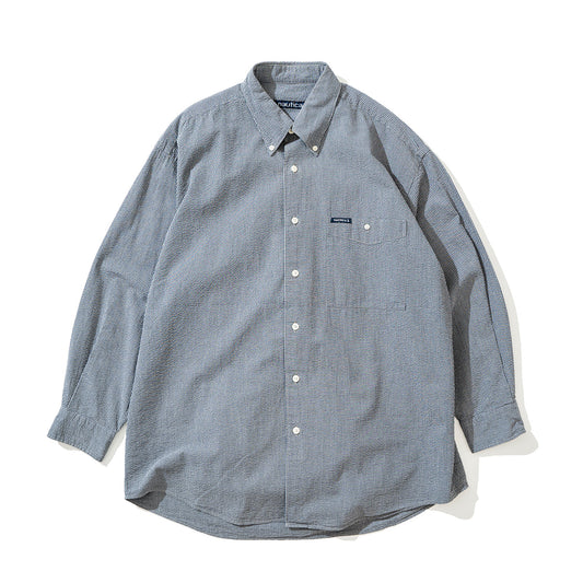 Seersucker Gingham Check Shirt