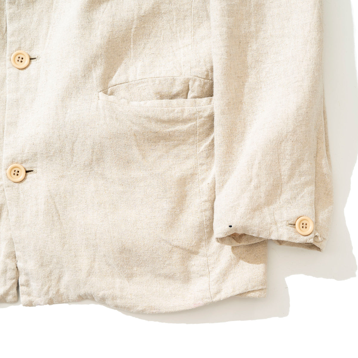 Stand Collar Linen Jacket