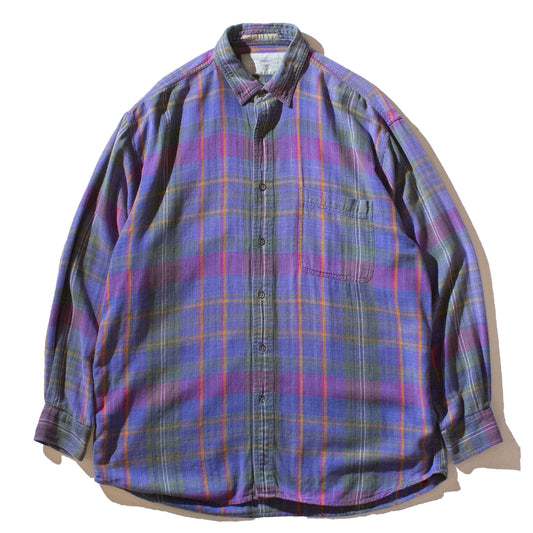 Cotton Check Reguler Collar Shirt